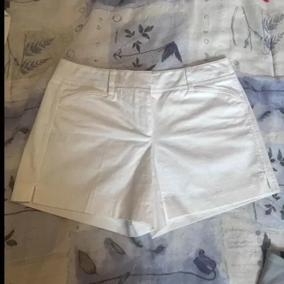 White-house-black-market Women's White and Cream Shorts
