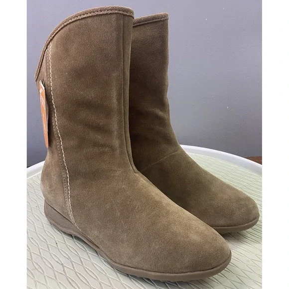 Sporto Ella Women Waterproof Winter Suede Leather Fur Inside Brown Boots 6M NWT