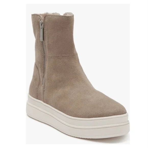 J/SLIDES Waterproof 2-Way Suede w/ Faux Fur Booties