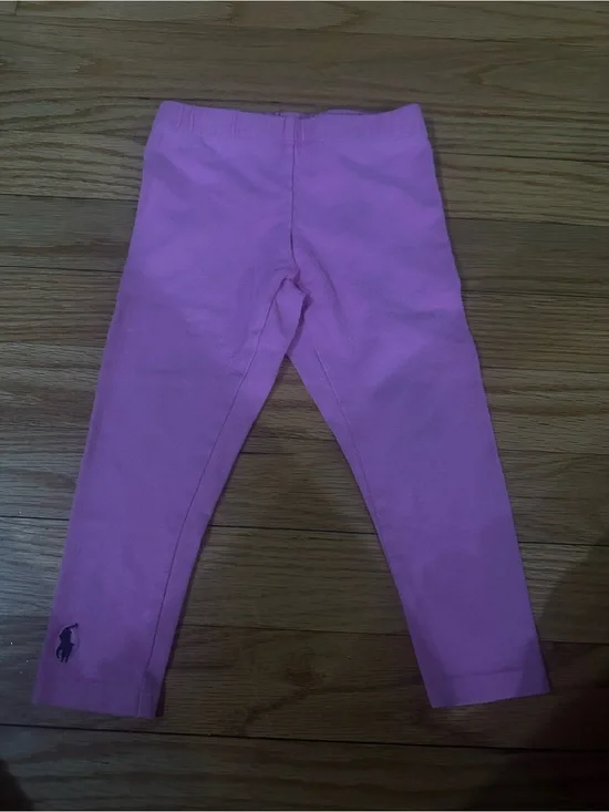 Ralph Lauren Light Pink Girls' Cotton Leggings
