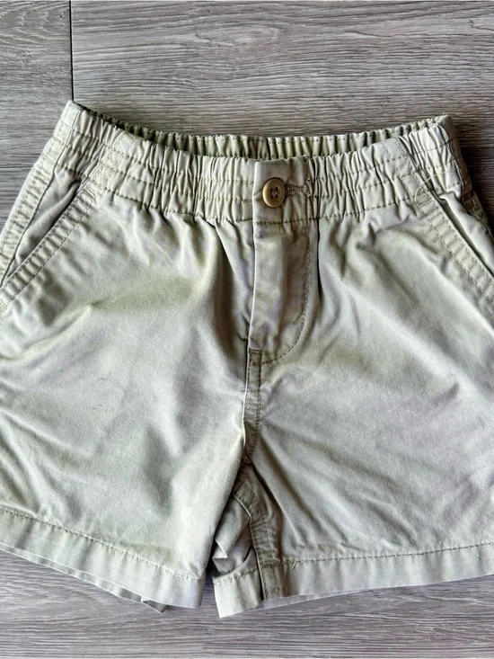 Ralph Lauren Light Khaki Elastic-Waist Cotton Bermuda Shorts