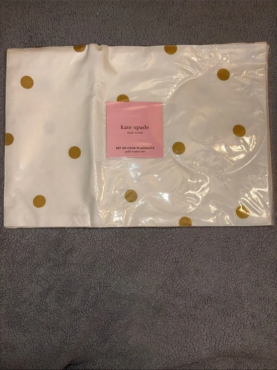 Kate Spade Gold Scatter Dot Placemats Set