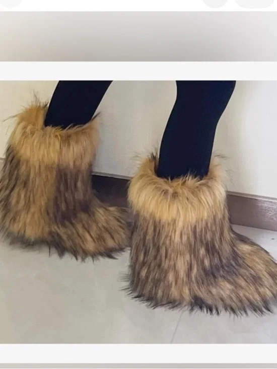 Faux Fur Cozy Boot - Women's Stylish Winter Footwear