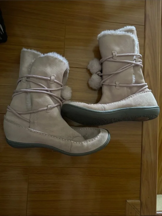 Women's Plush Lined Light Pink Winter Boots