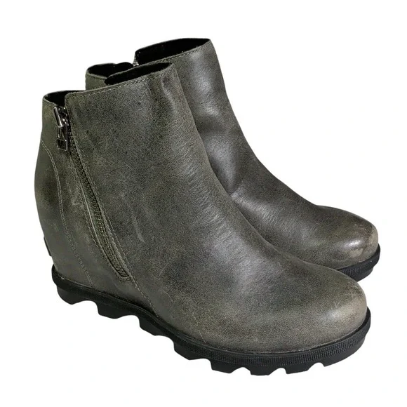 Sorel Womens Joan of Arctic II Wedge Boots Womens Size 7.5 Waterproof Gray Boho