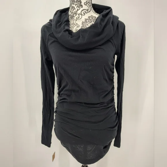 Ralph Lauren Rugby NWT Black Cowl Neck Blouse Girls XL