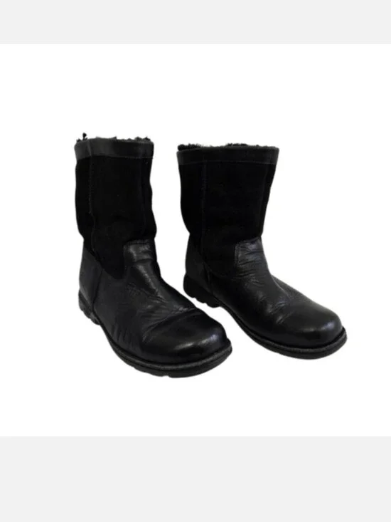 UGG Beacon Black Leather Boots