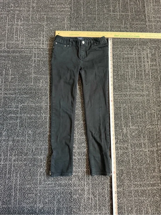 Ralph Lauren Girls Black Skinny Jeans with Zipper Accents Size 12