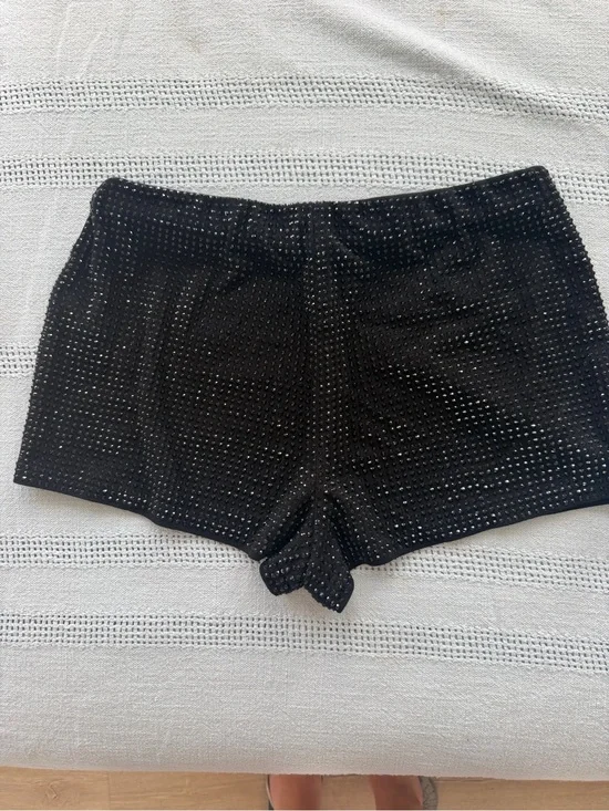 Black Embellished Women’s Shorts