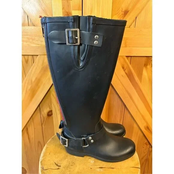 Steve Madden Tsunamii Rain Boots Black Size 6
