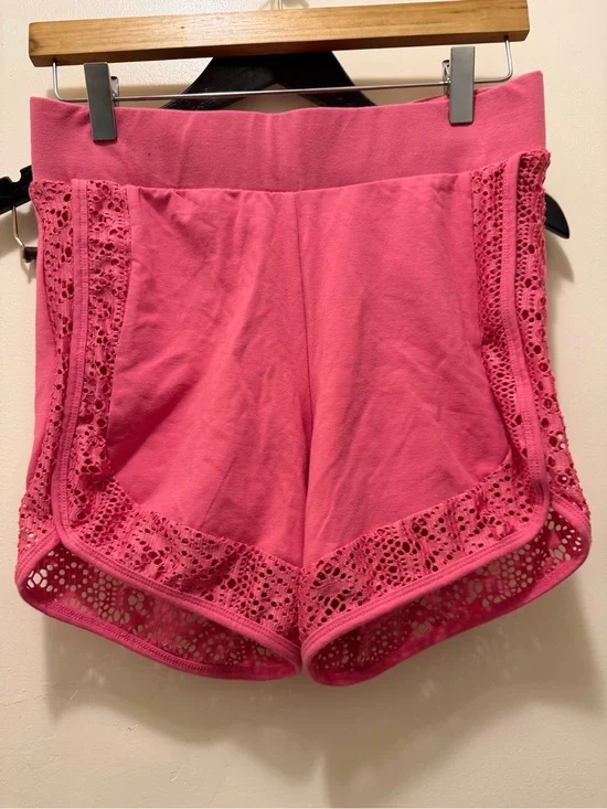 Torrid Women’s Pink Crochet Trim Beach & Lounge Shorts