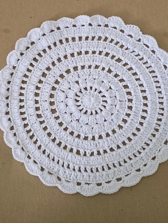 Handmade White Crochet Doily