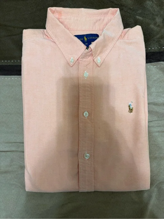 Ralph Lauren kids size 20 Light Pink Button-Down Oxford Shirt