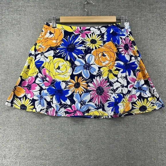 Ibkul Golf Medeline Skort Women Size Small Floral Print Pockets Tennis