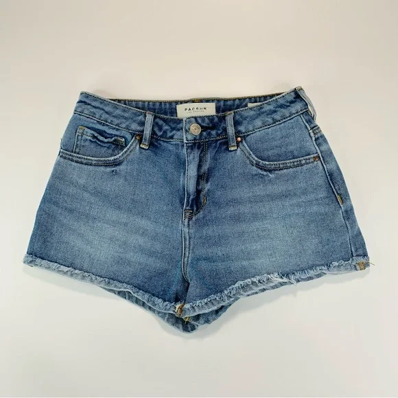 Pacsun jean shorts High rise shorts 100% cotton medium wash women size 24