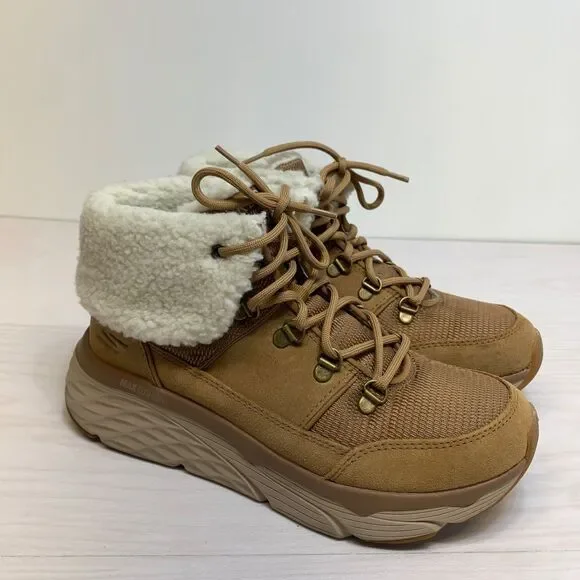 SKECHERS‎ Max Cushioning Pinnacle Boots Chestnut Tan Brown Size 9 Women's