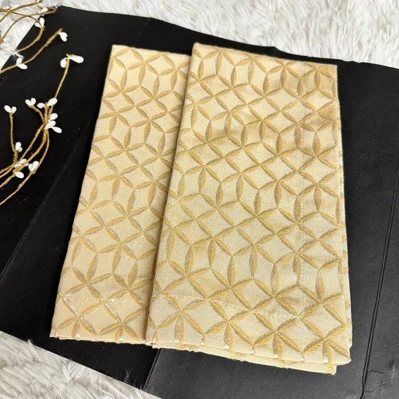 Waterford Damask Gold Yellow 2 Piece‎ Set Napkins 20 inch
