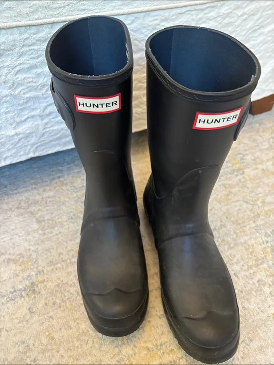 Hunter Dark Slate Short Rain Boot