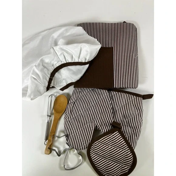 Kids Chef Apron‎ Baking Set | Boys Cooking Costume Kit with Utensils | Ages 3+