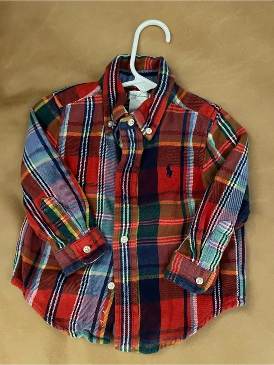 Ralph Lauren Multicolor Plaid Button-Down Kids Shirt