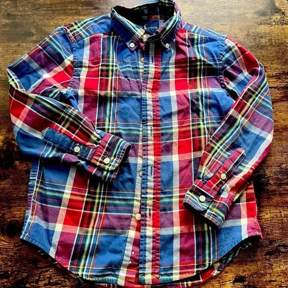 Ralph Lauren | little boys button down collar dress shirt. Size: 5.