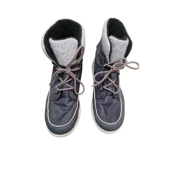 Sorel Women's‎ Waterproof Winter Boots Mid-Calf Lace-Up Gray & White Size 10