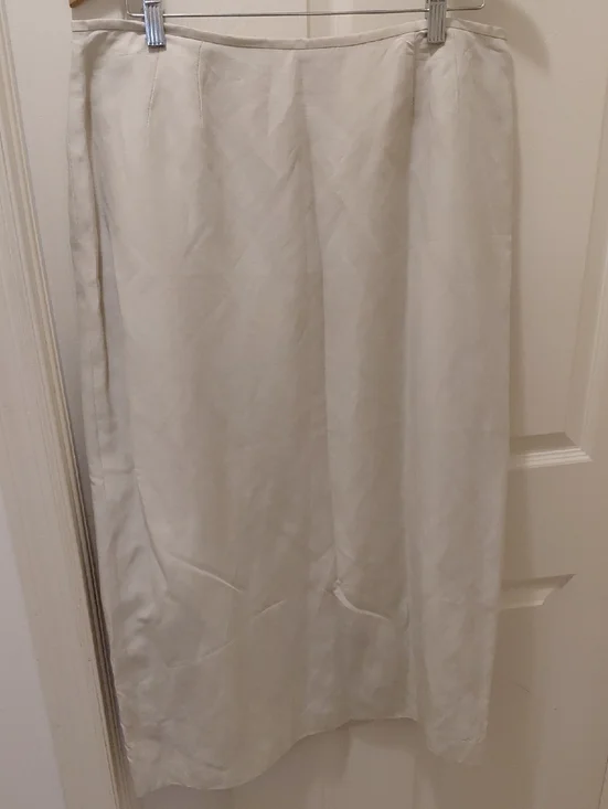 Preston & York Cream Straight Midi Skirt