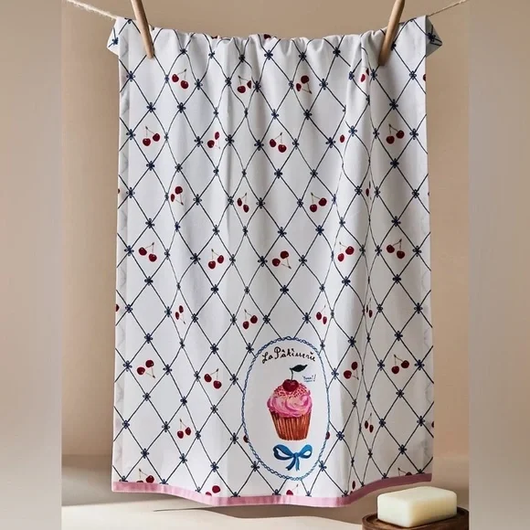 ANTHROPOLOGIE Nathalie Lete Cupcake Dish Towel