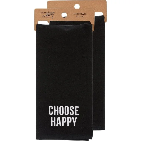 Primitives by Kathy Choose Happy Decorative‎ Kitchen Towel 19878