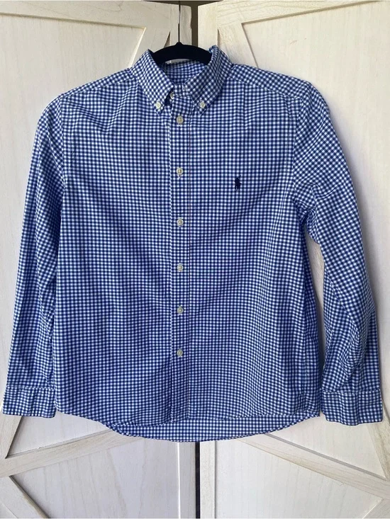 Polo by Ralph Lauren Boys' Blue Gingham Button-Down Shirt