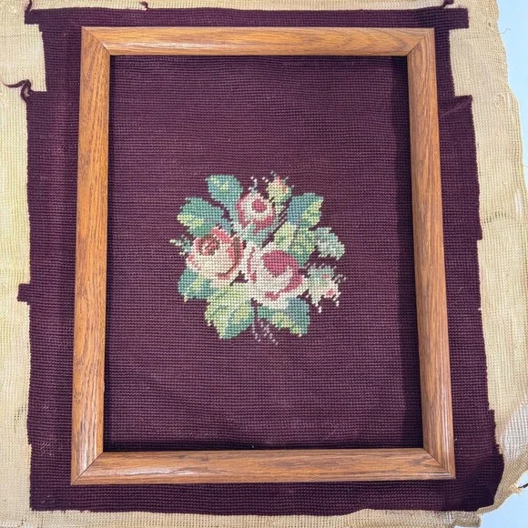 Vintage needlepoint tapestry-