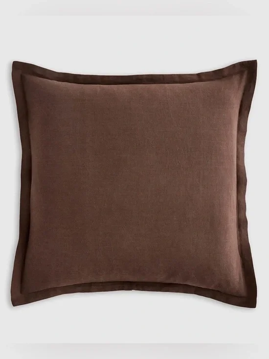 NWOT Quince European Linen Euro Sham, 26 X 26 (Espresso)
