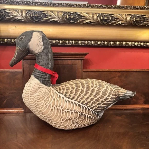 Vintage Canada Goose Plush Doorstop Decorative Pillow 17