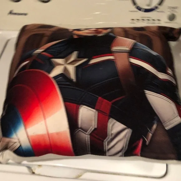 Captain Shield Decorative Throw Pillow - Red, Blue, White