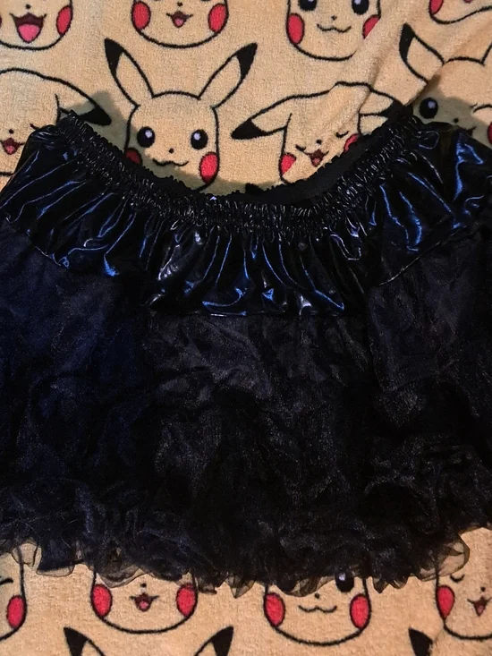 Black Ruffled Tulle Tutu Skirt