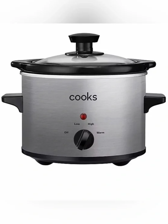 COOKS 1.5 Quart Slow Cooker in Stainless Steel