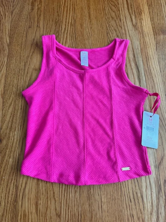 Justice hot pink athletic casual tank top New 10