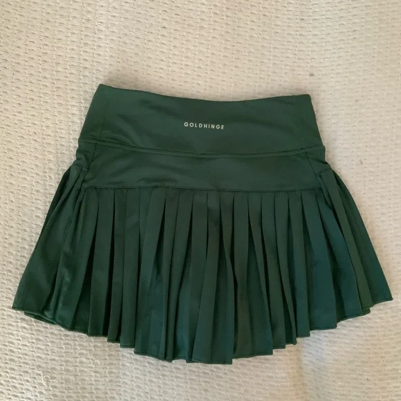 Revolve x Gold Hinge Forest Green Pleated Mini Tennis Golf Skort Skirt