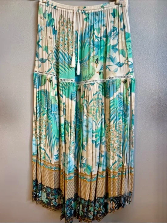 Spell Cloud Dancer Midi Skirt in Porcelain, Sm, EUC! 🦚
