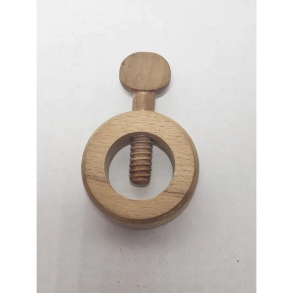 Vintage Danish Mid-Century Modern Kay Bojesen Wooden‎ Screw Nutcracker Barware