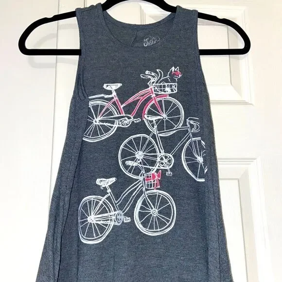 Justice flowy graphic tank top