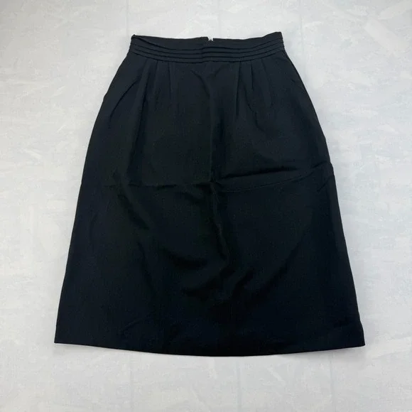 Vtg International Ladies' Garment Workers' Union Pleat Skirt Womens 13 Black USA