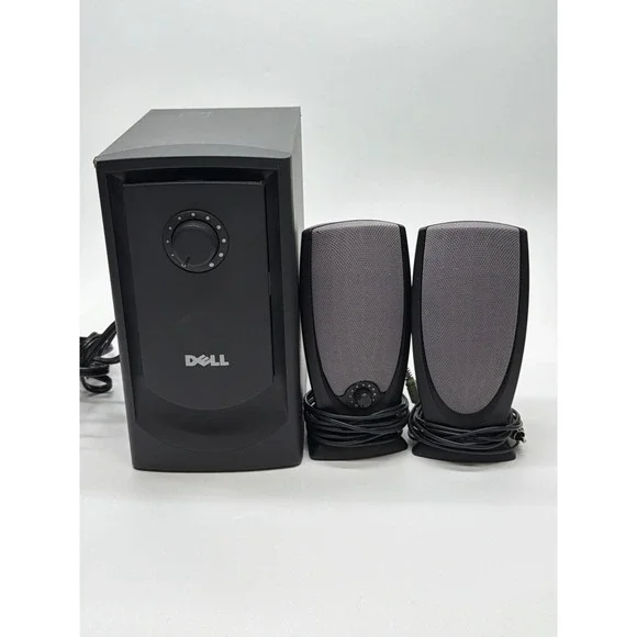 Dell A425 2.1 Computer Speaker System with Powered Subwoofer Black Grey Wired