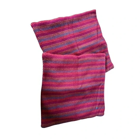 Crate & Barrel Quinn pillow set red‎ stripes