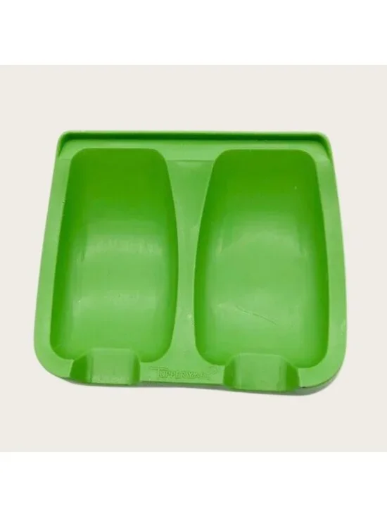 Tupperware Double Spoon Rest Lime Green Vintage Hard to Find Color