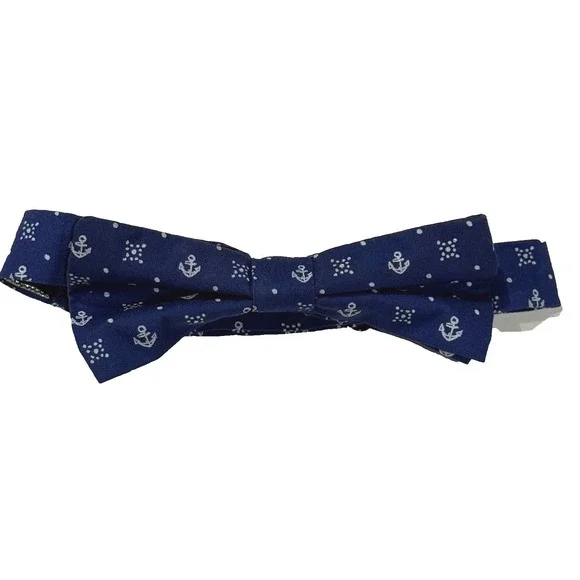 Bowtie Necktie Tie by Ted Baker Toddler Boy Kid Nautical Anchor Navy Blue Preppy