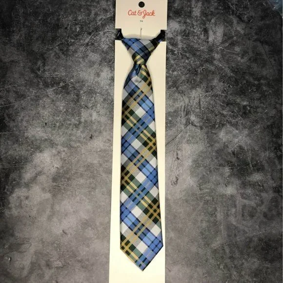 Boys Neck Tie Cat and Jack Zipper M/ L New