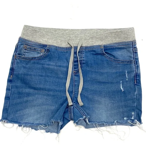 Justice Girls Pull-On Denim Cut-Off Shorts