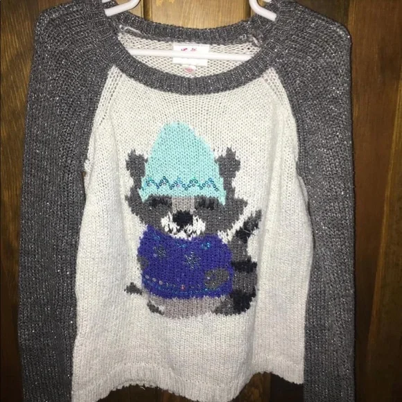 Justice winter sweater‎ sz 6 girls