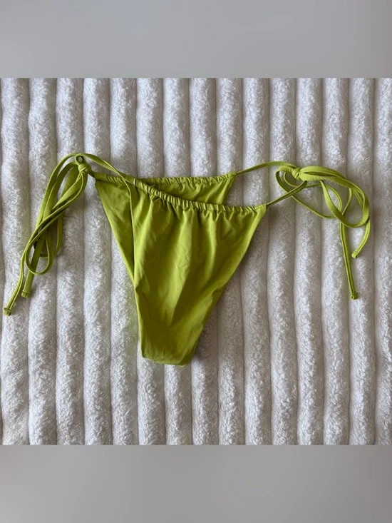 Frankie's Bikinis Lime Green Tie-Side Bikini Bottom